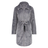 Zip Fleece Bathrobe, Grey