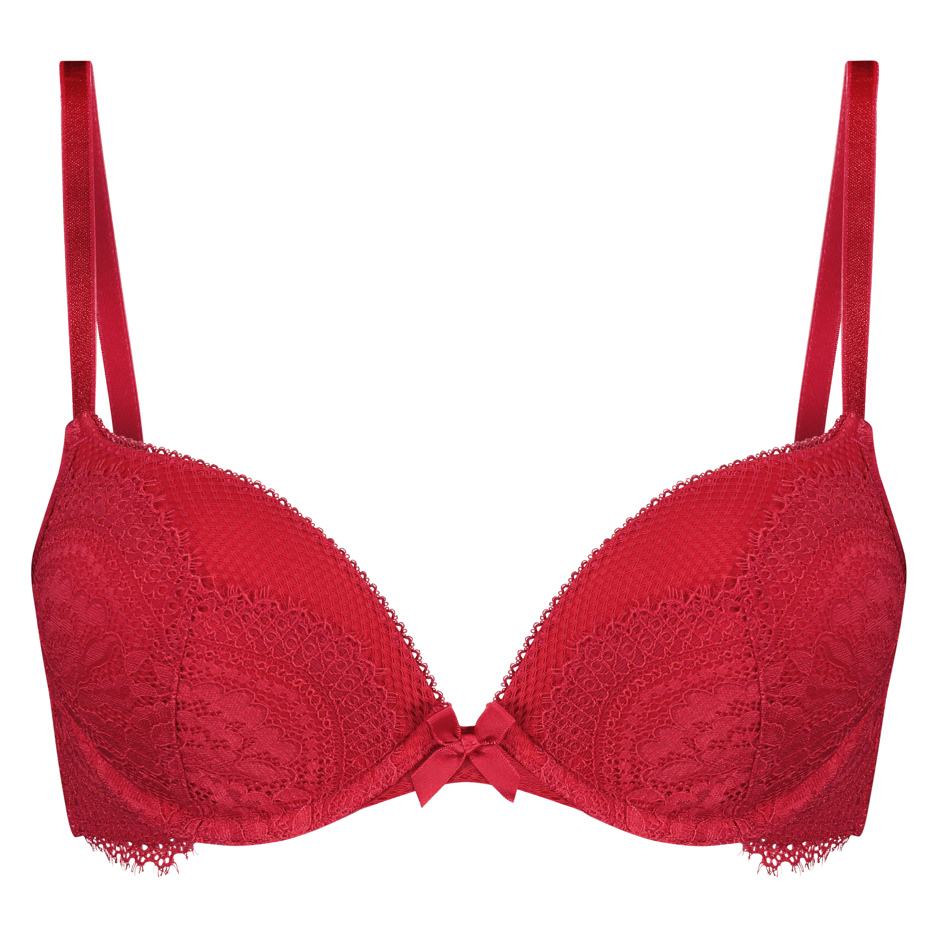Valentina Padded Maximizer Underwired Bra, Red, main