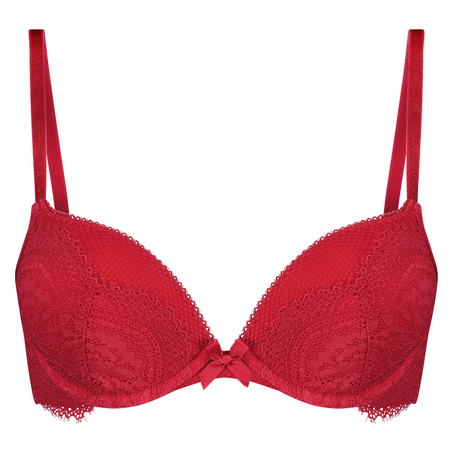 Valentina Padded Maximizer Underwired Bra, Red