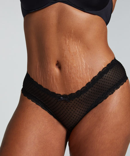 V-shape Mesh Brazilian, Black