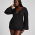 Beach Long-Sleeved Ring Dress, Black
