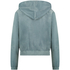 Velour hoodie jacket, Blue