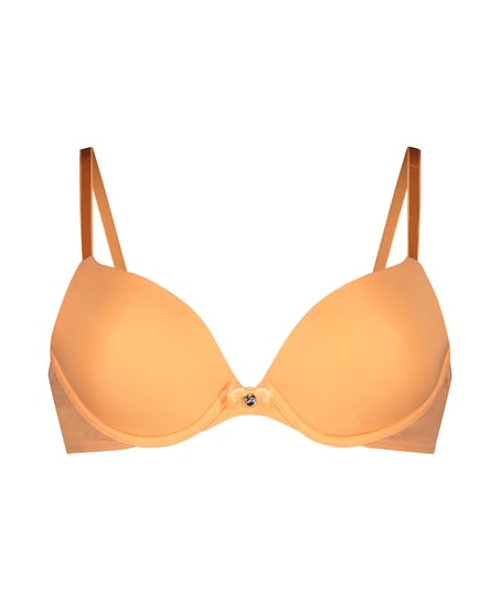 Plunge Padded Underwired Bra, Orange