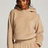 Snuggle Hoodie Fleece, Beige