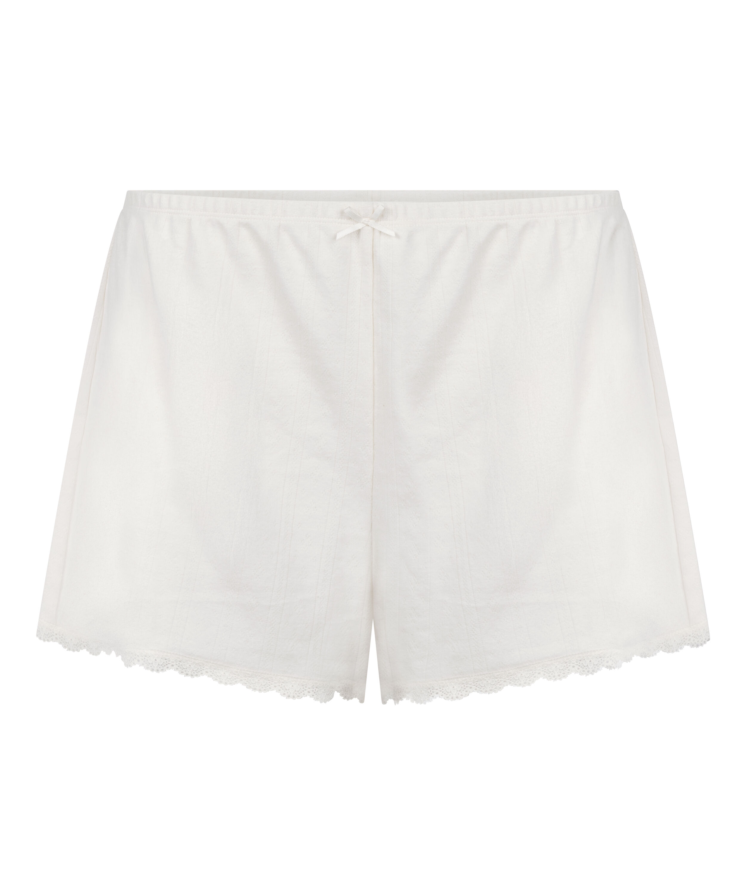 Pointelle Shorts, White