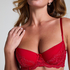 Annie Padded Underwired Bra, Red