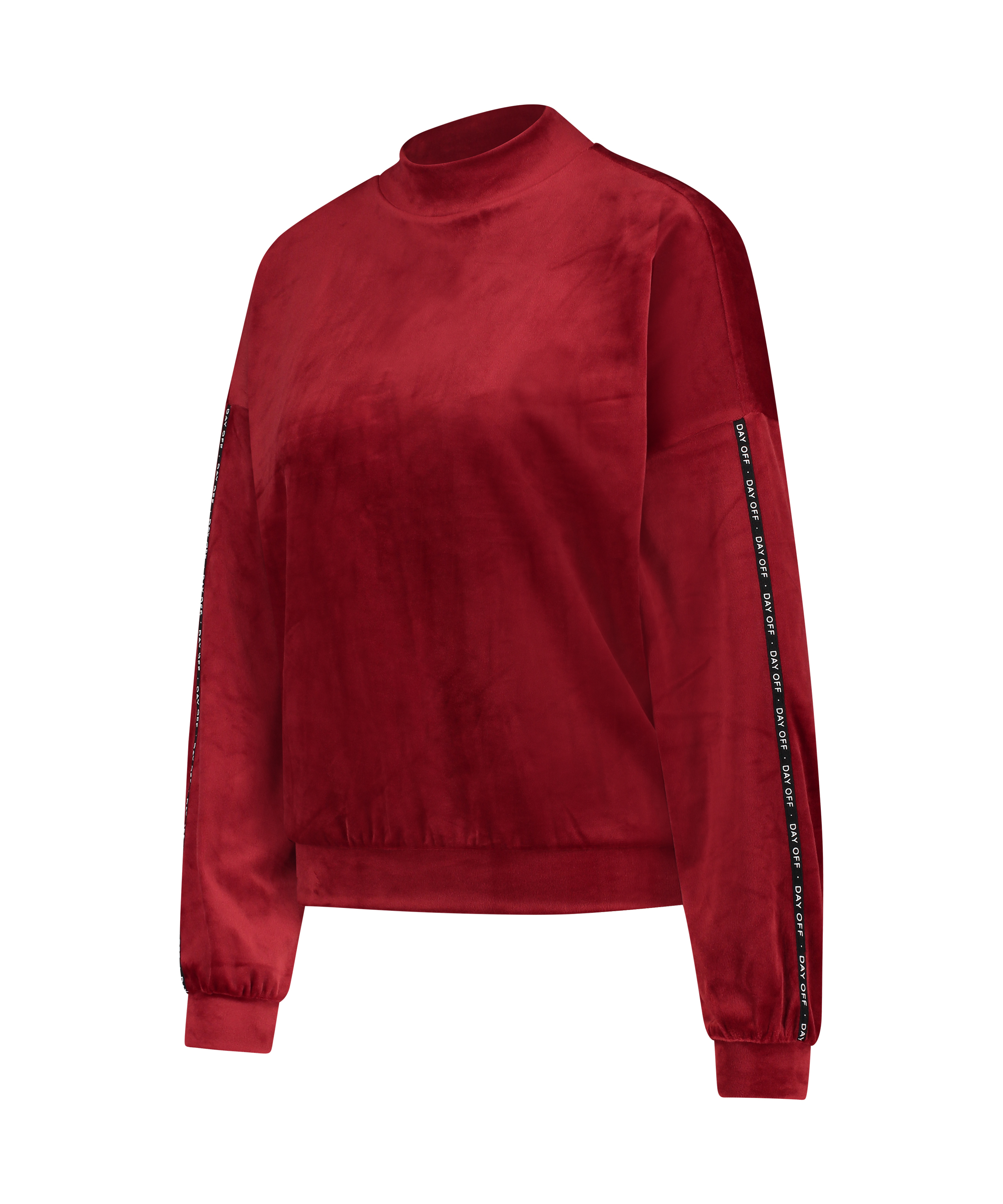 Mock Velour Top, Red, main