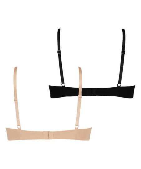 2-Pack Padded Underwired Bra, Beige