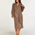 Fleece Bathrobe, Beige