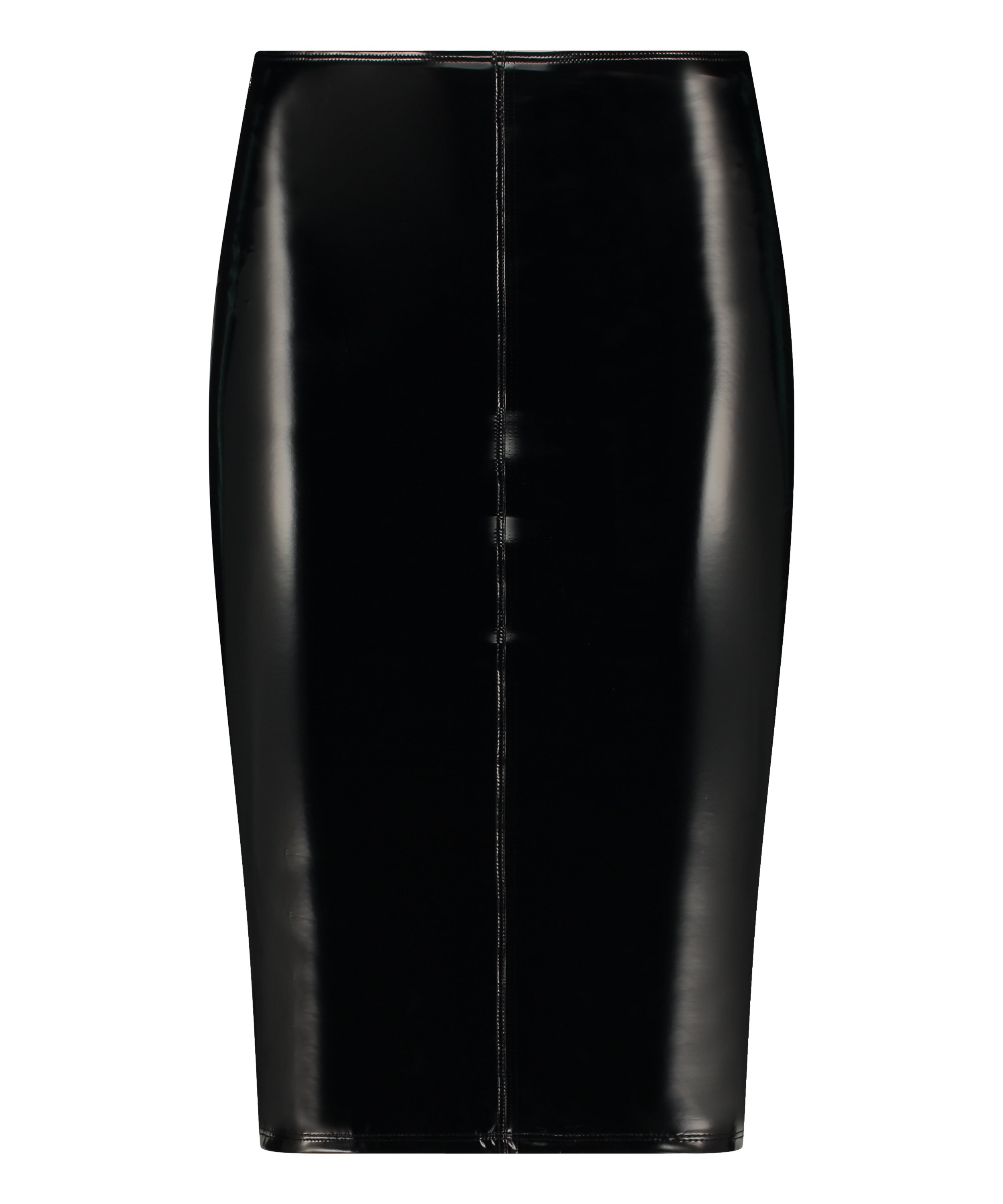 Fake Leather Skirt, Black, main