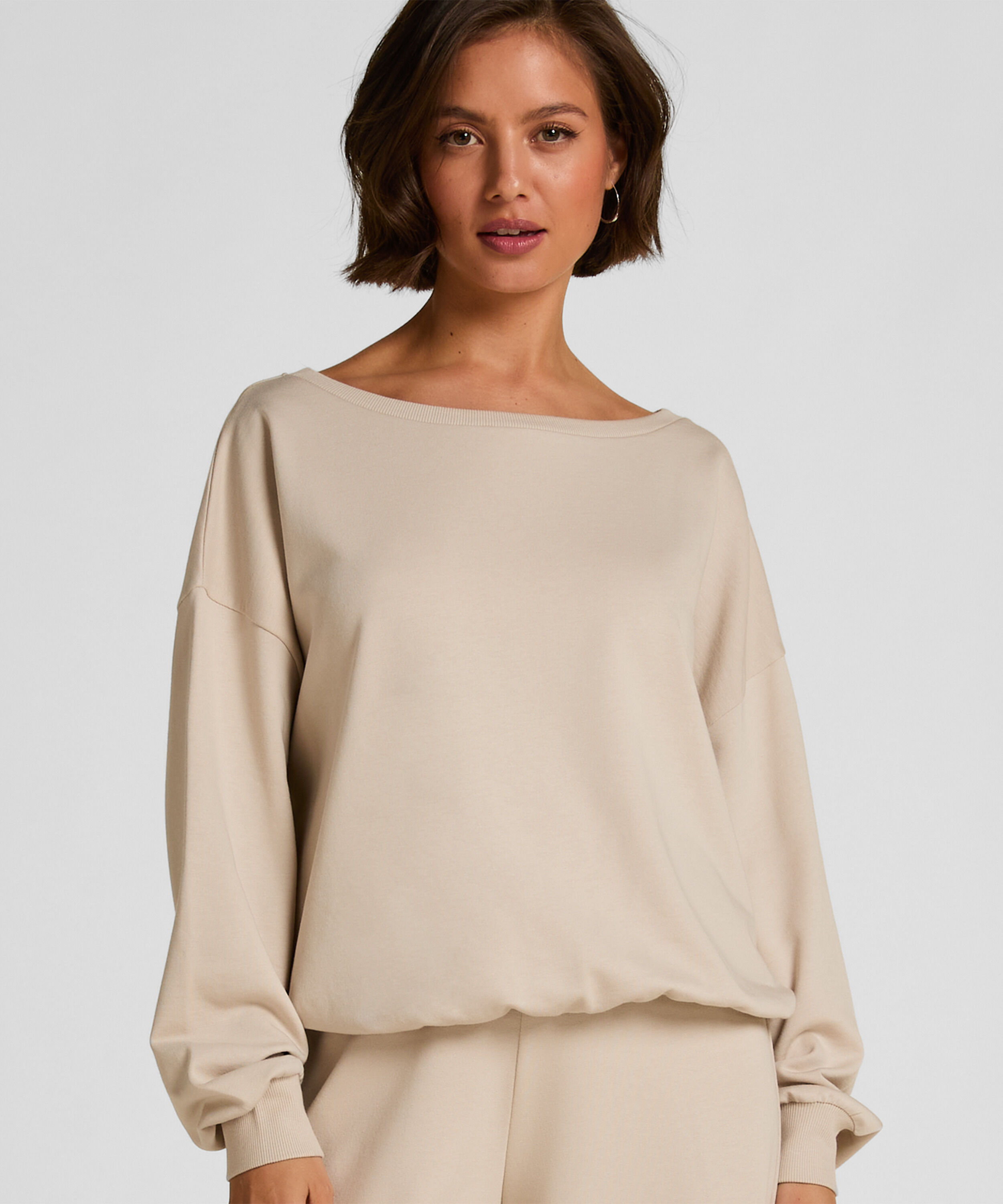 Boatneck Sweater Audrey, Grey