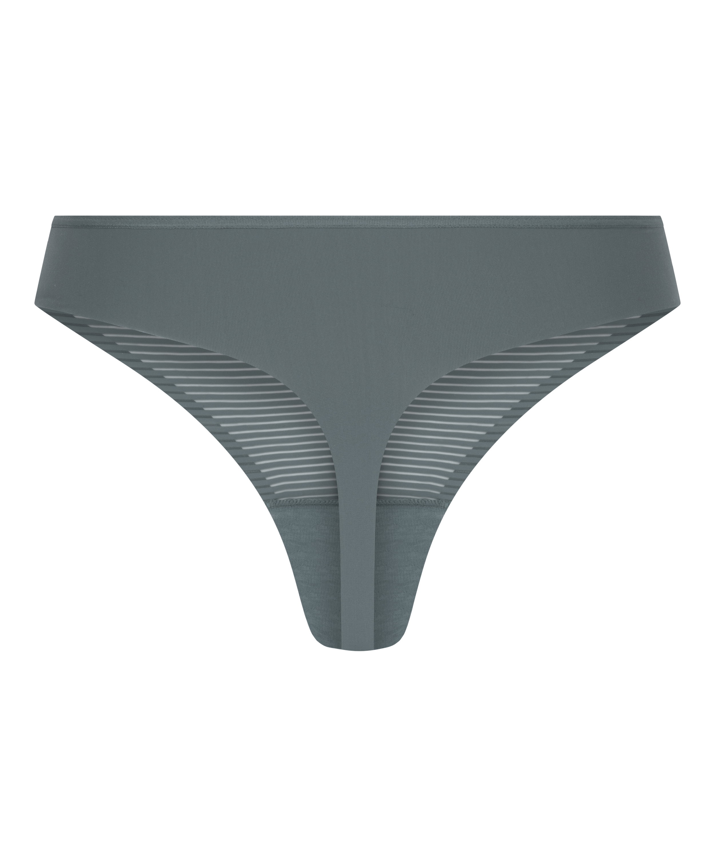 Invisible thong Stripe mesh , Grey, main