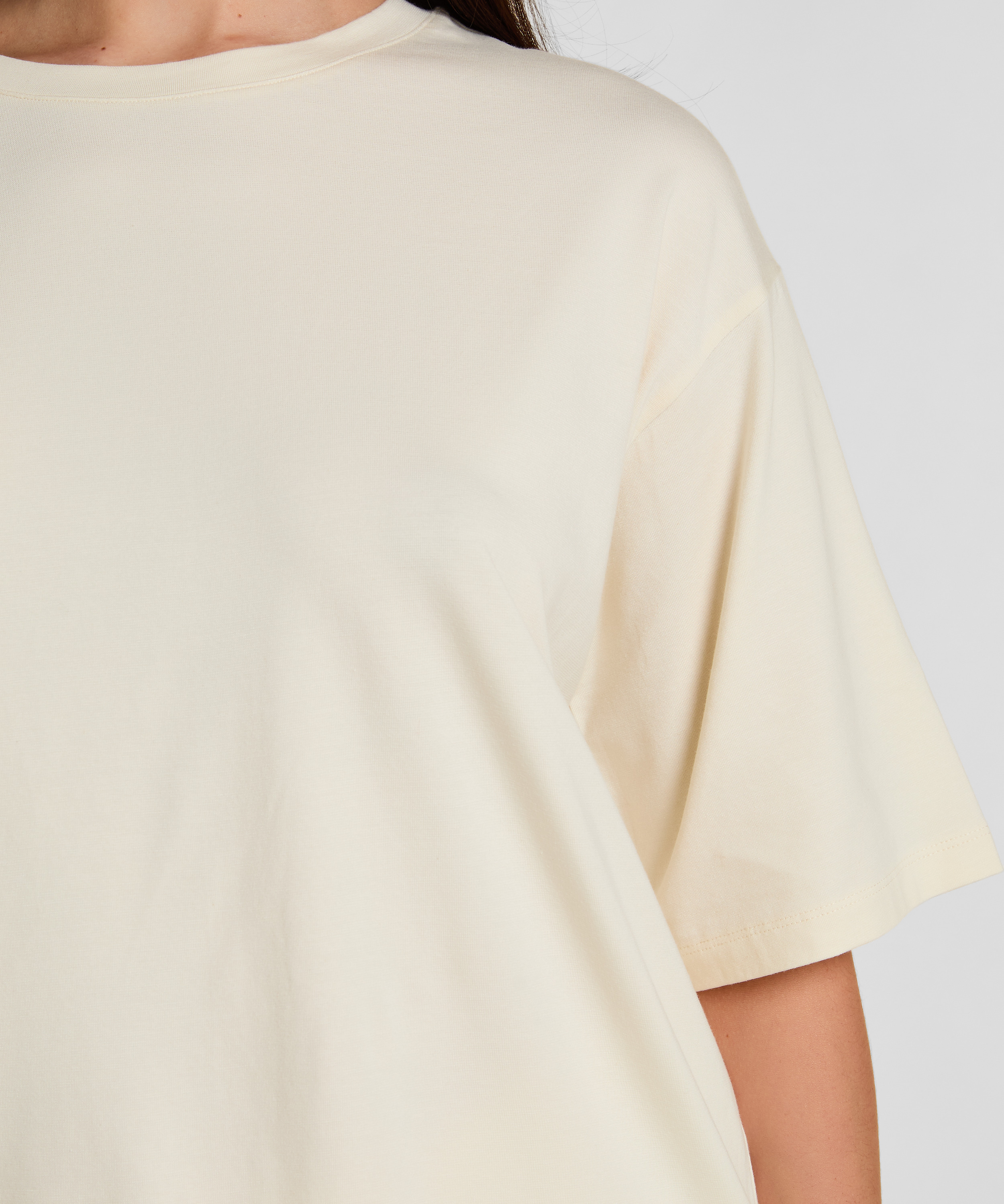 Pyjama Top Loose, White, main