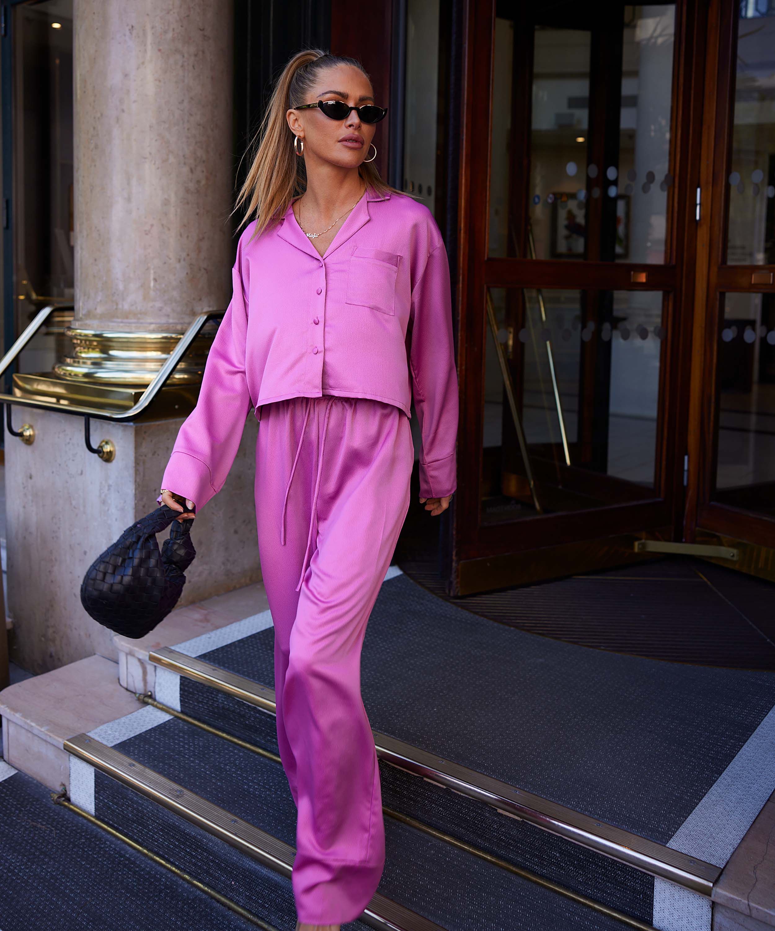 Satin Trousers, Purple, main