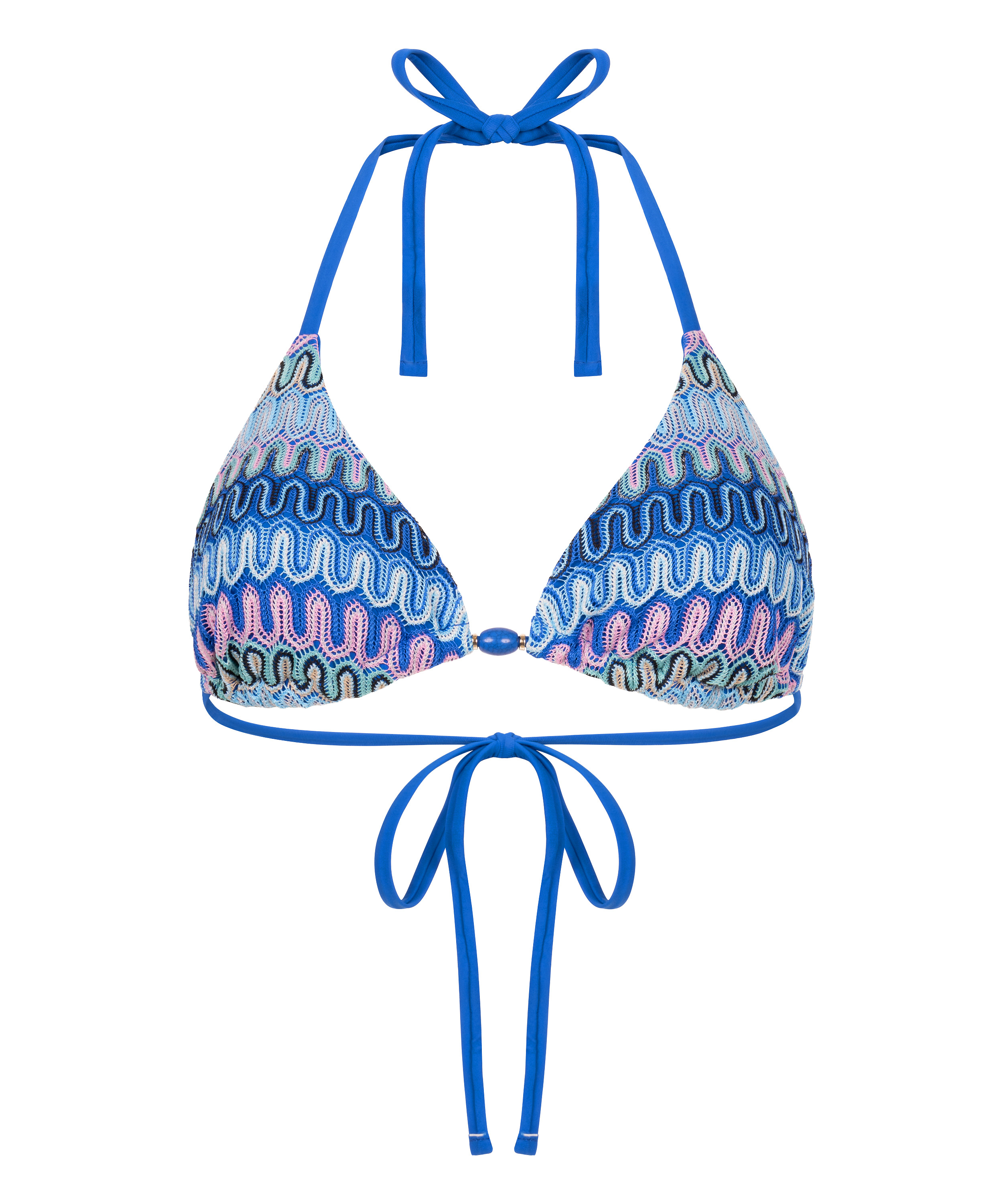 Cali Triangle Bikini Top, Blue, main