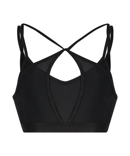 HKMX The Twist Sports Bra, Black
