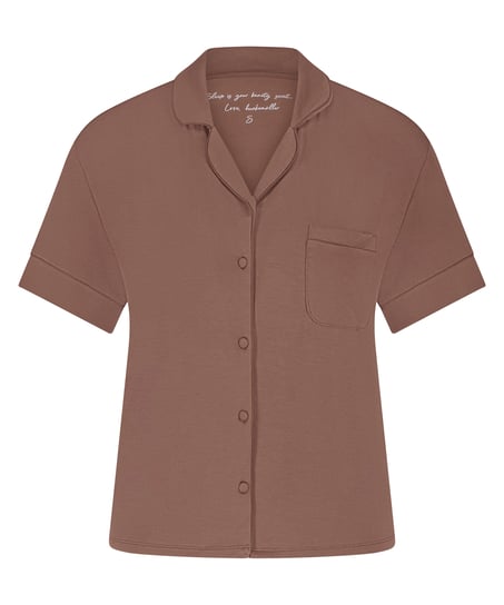 Essential Jersey Short-Sleeved Jacket, Brown