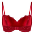 Marine Padded Underwired Bra, Red