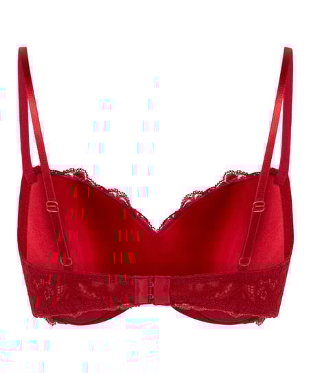 Marine Padded Underwired Bra, Red