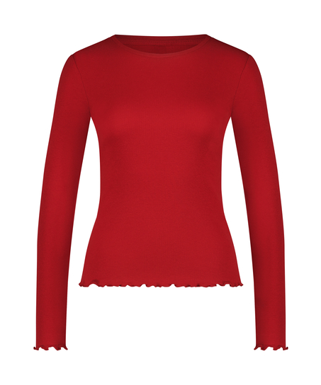Long-Sleeved Pyjama Top, Red