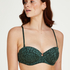 Tonal Leo Padded push-up underwired bikini top Cup A - E, Green