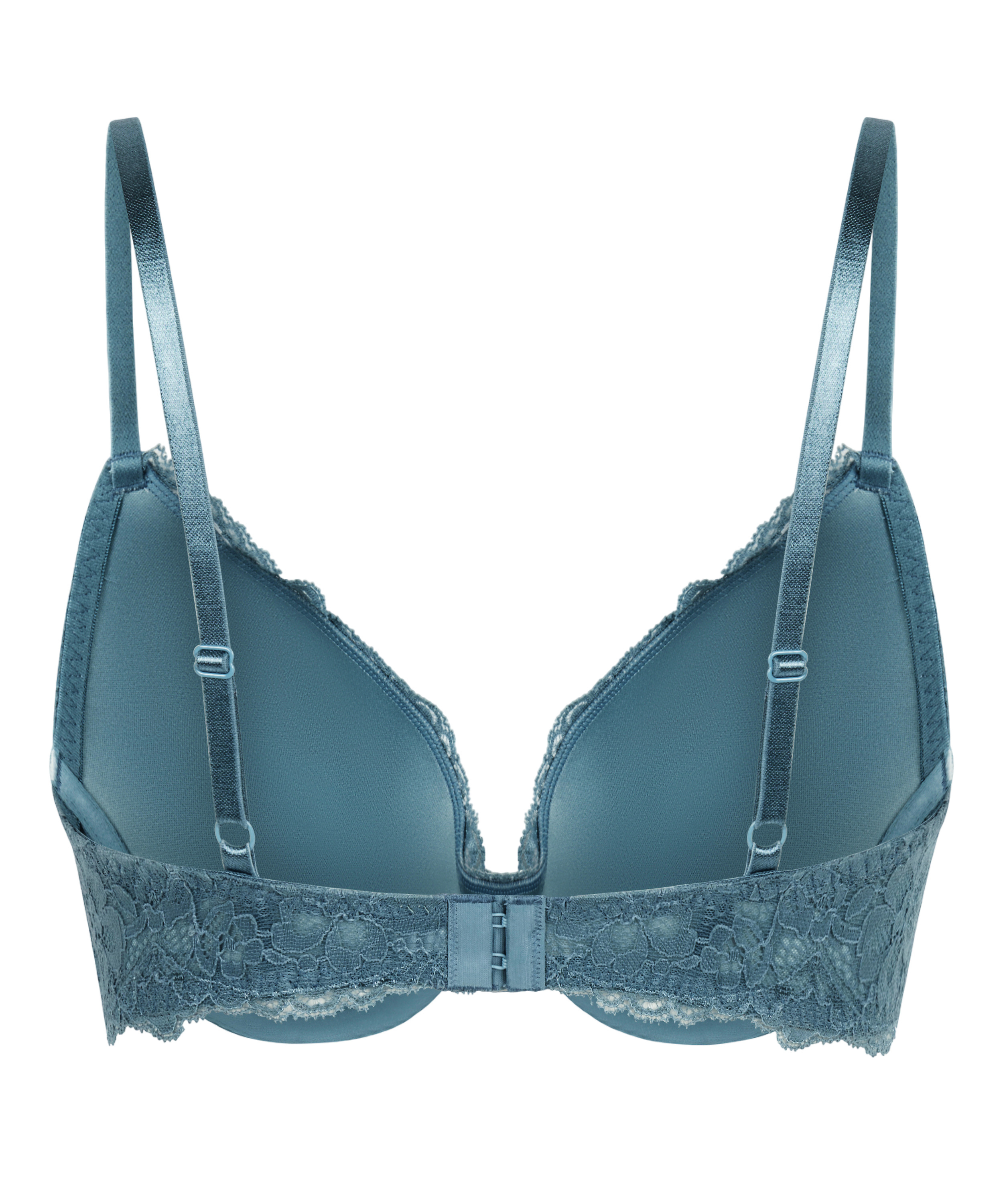 Marine Padded Underwired Push-Up Bra, Blue, main