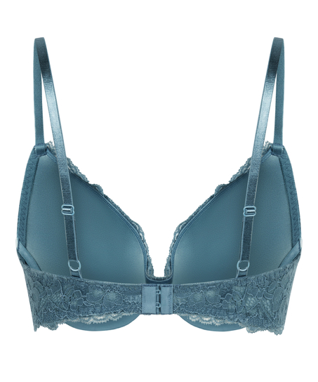 Marine Padded Underwired Push-Up Bra, Blue