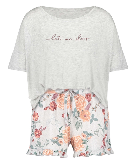 Short Pyjama Set, Grey