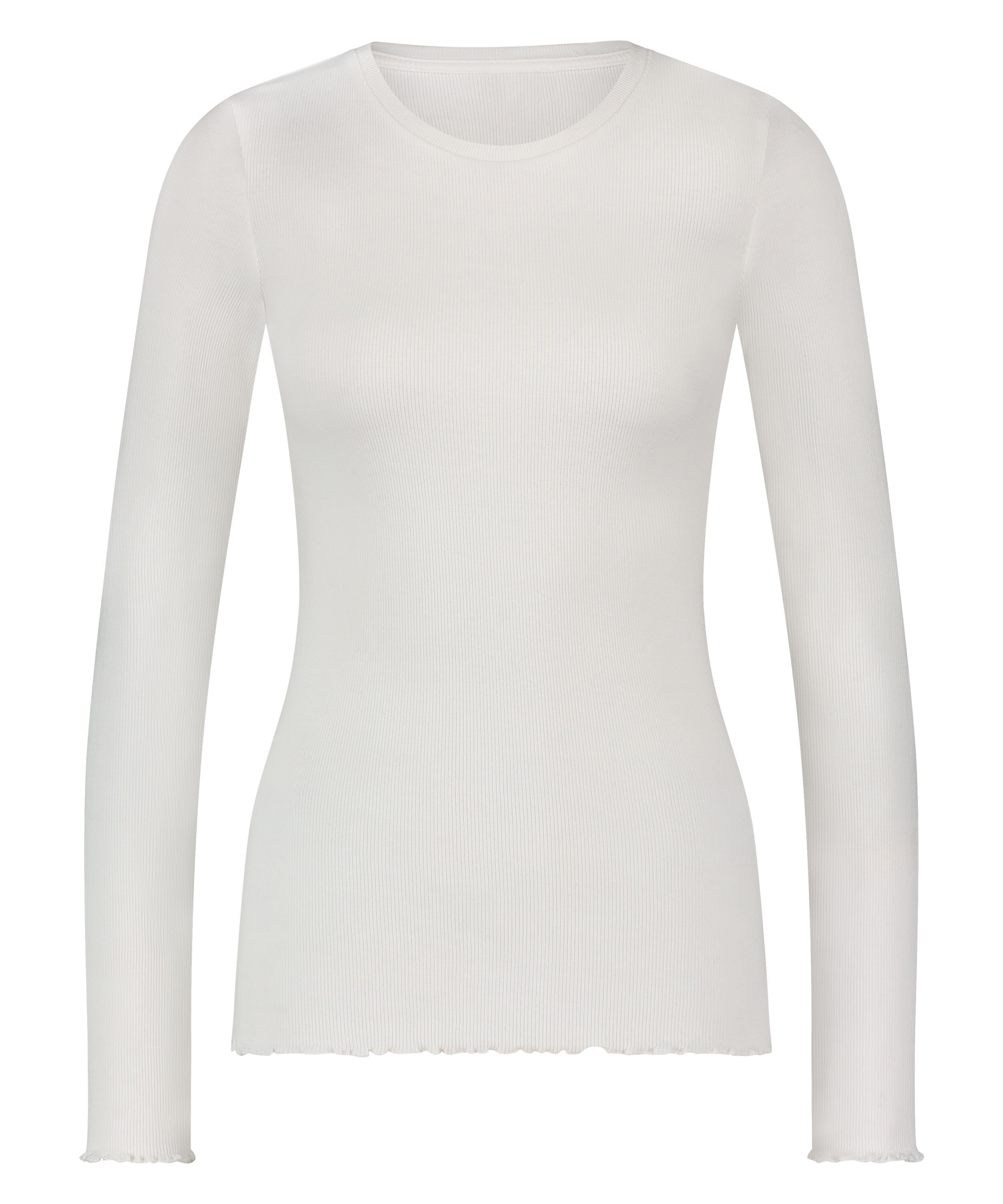 Long-Sleeved Pyjama Top, White