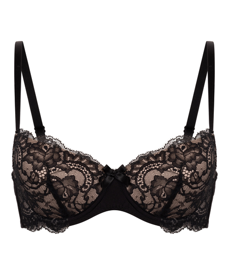 Teddy Padded Underwired Bra, Black