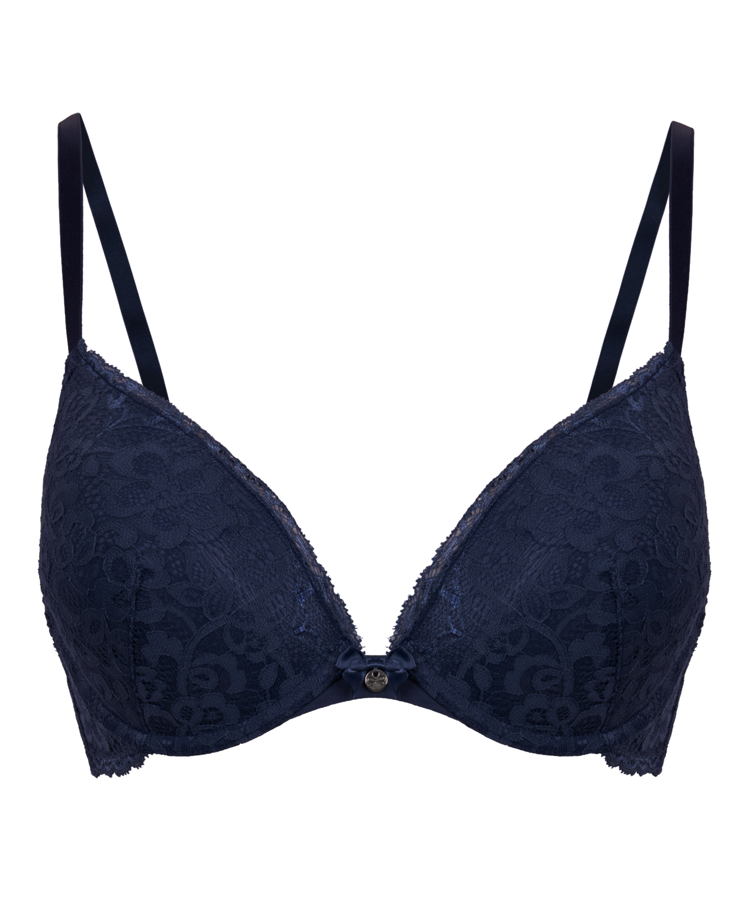 Marine Padded Underwired Push-Up Bra, Blue, main