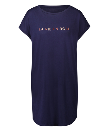 Round Neck Nightshirt, Blue