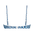 Hvar non-padded underwired bikini top, Blue