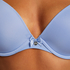 Plunge Padded Underwired Bra, Blue