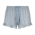 Velours Ruffle Shorts, Blue