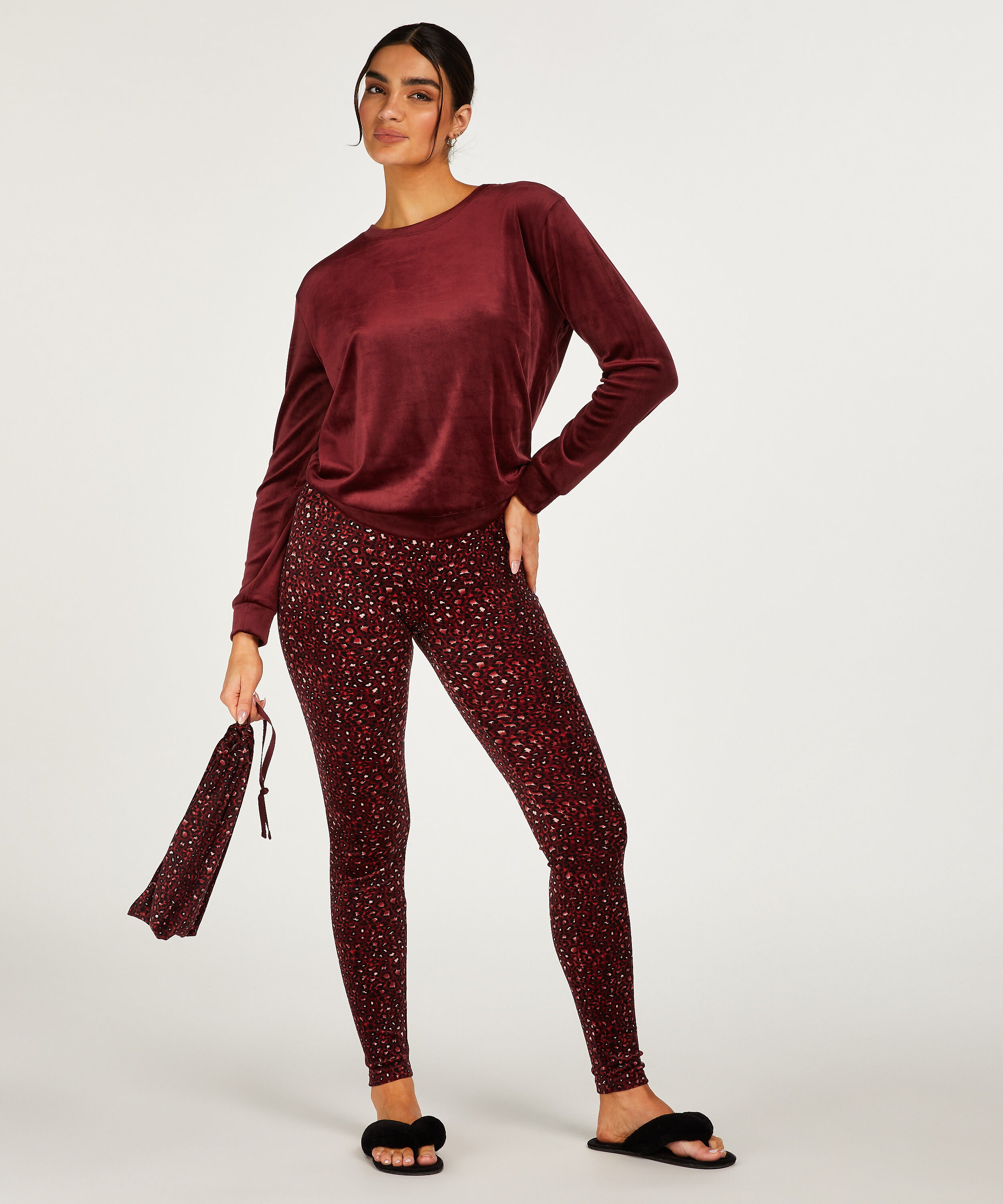 Pyjamaset with Bag, Purple