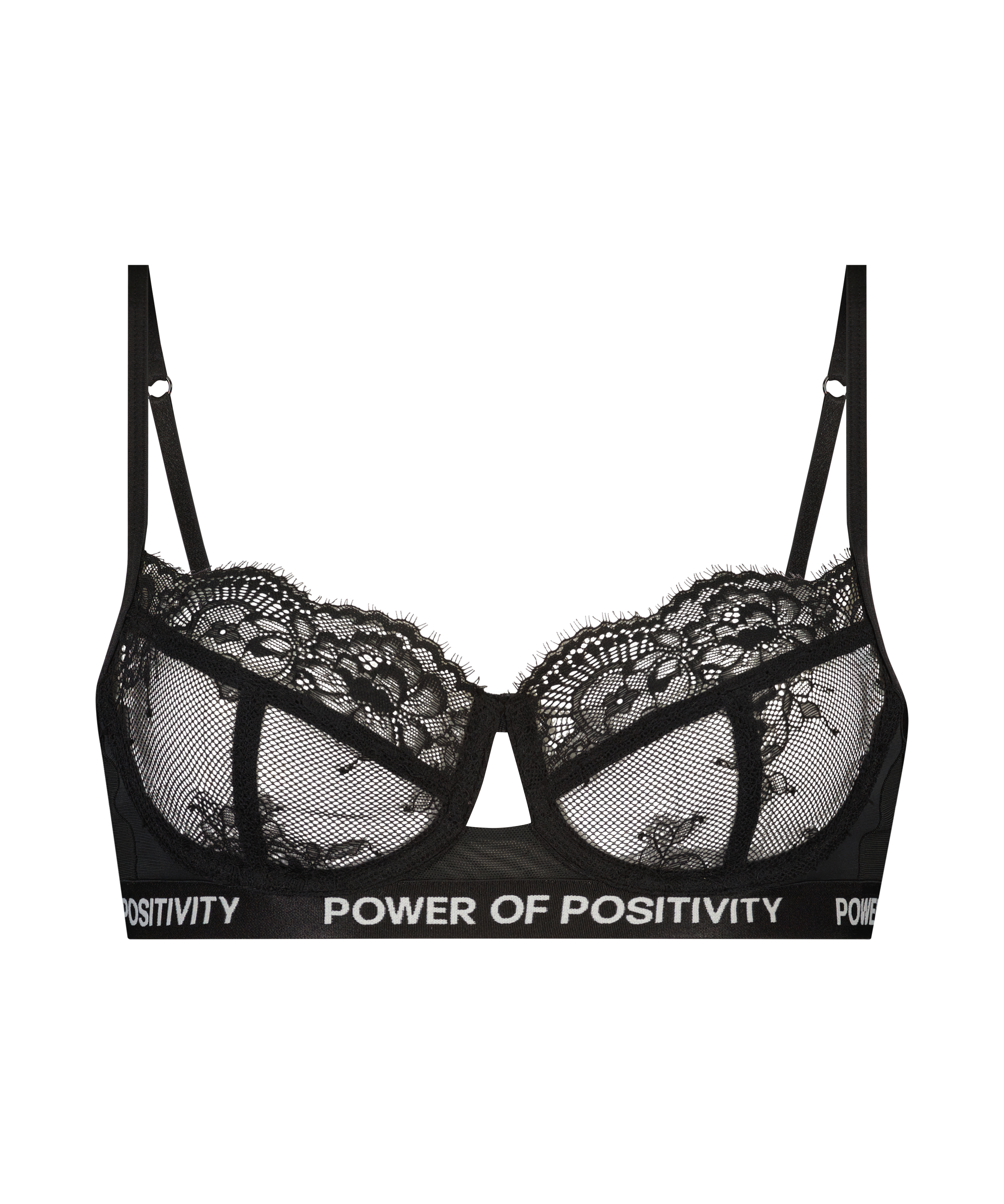Honey Non-Padded Underwired Bra, Black, main
