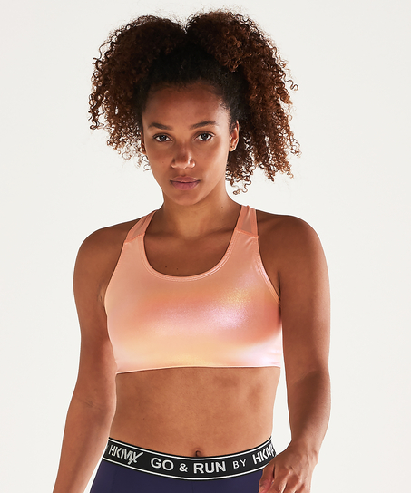 HKMX The Classic Level 2 Sports Bra, Orange