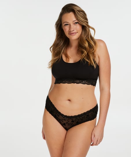 V-shaped Brazilian mesh, Black