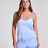 Velours Lace Cami Top, Blue