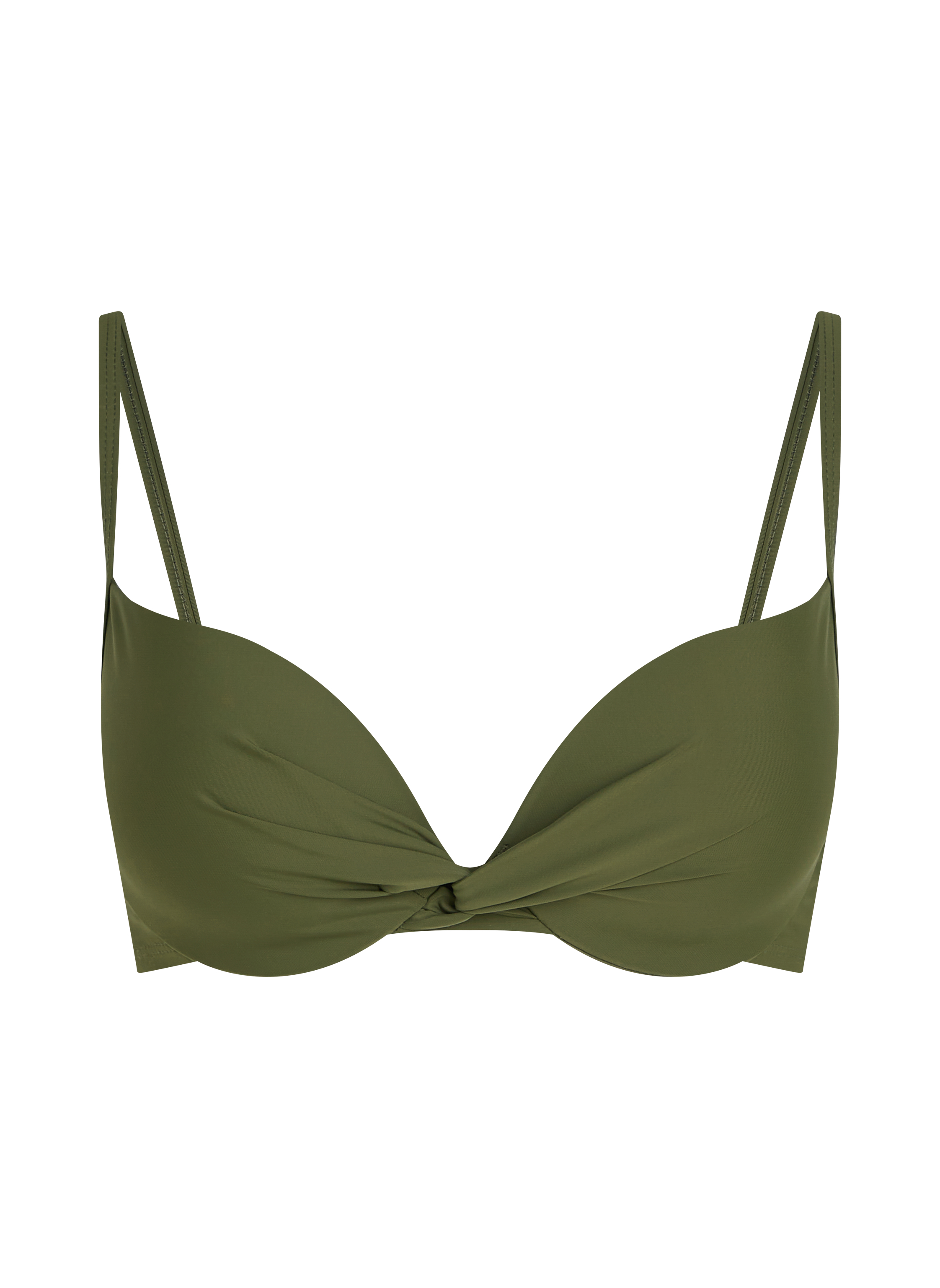 Luna padded bikini top, Green, main