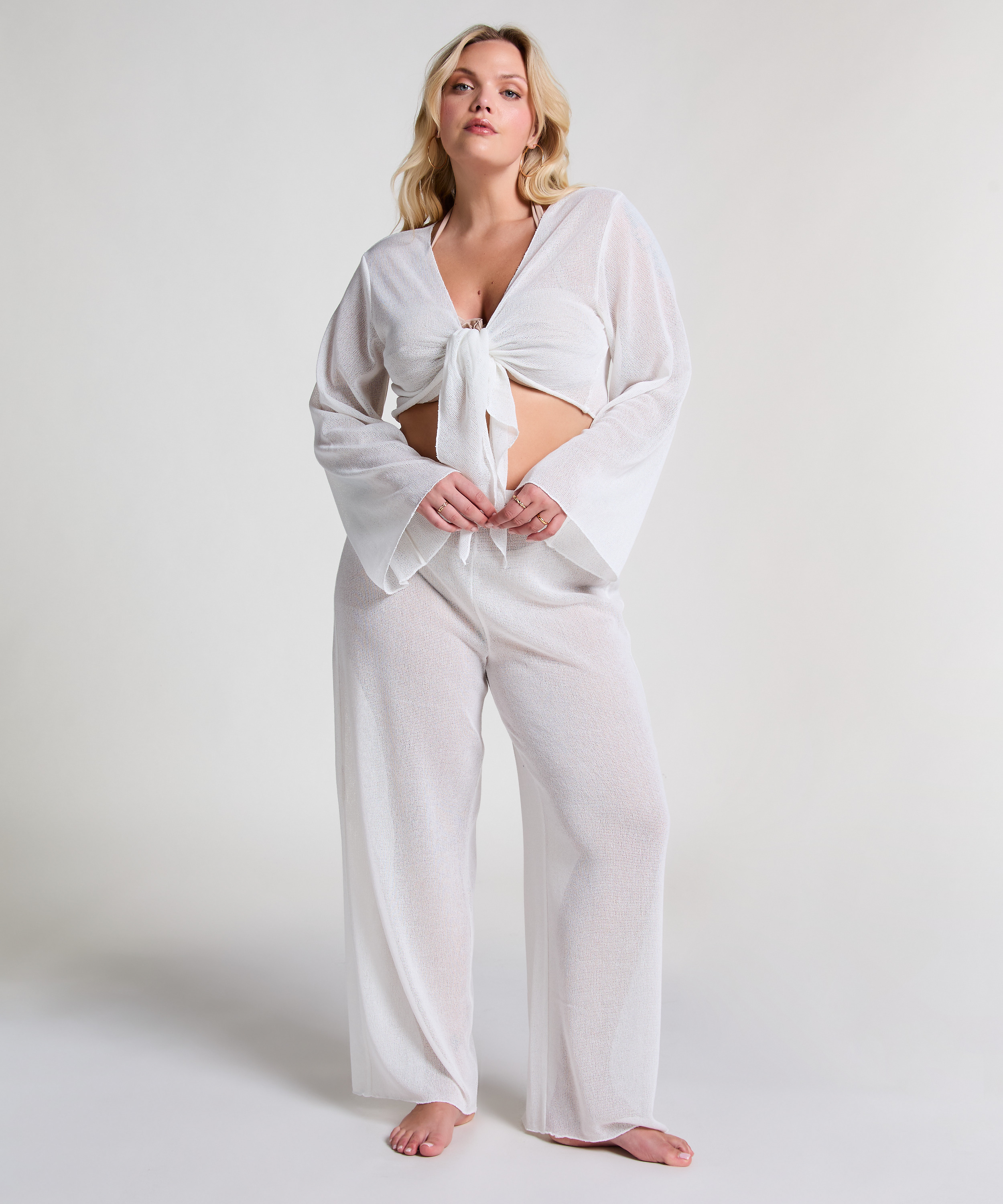 Beach Knit Pant, White, main