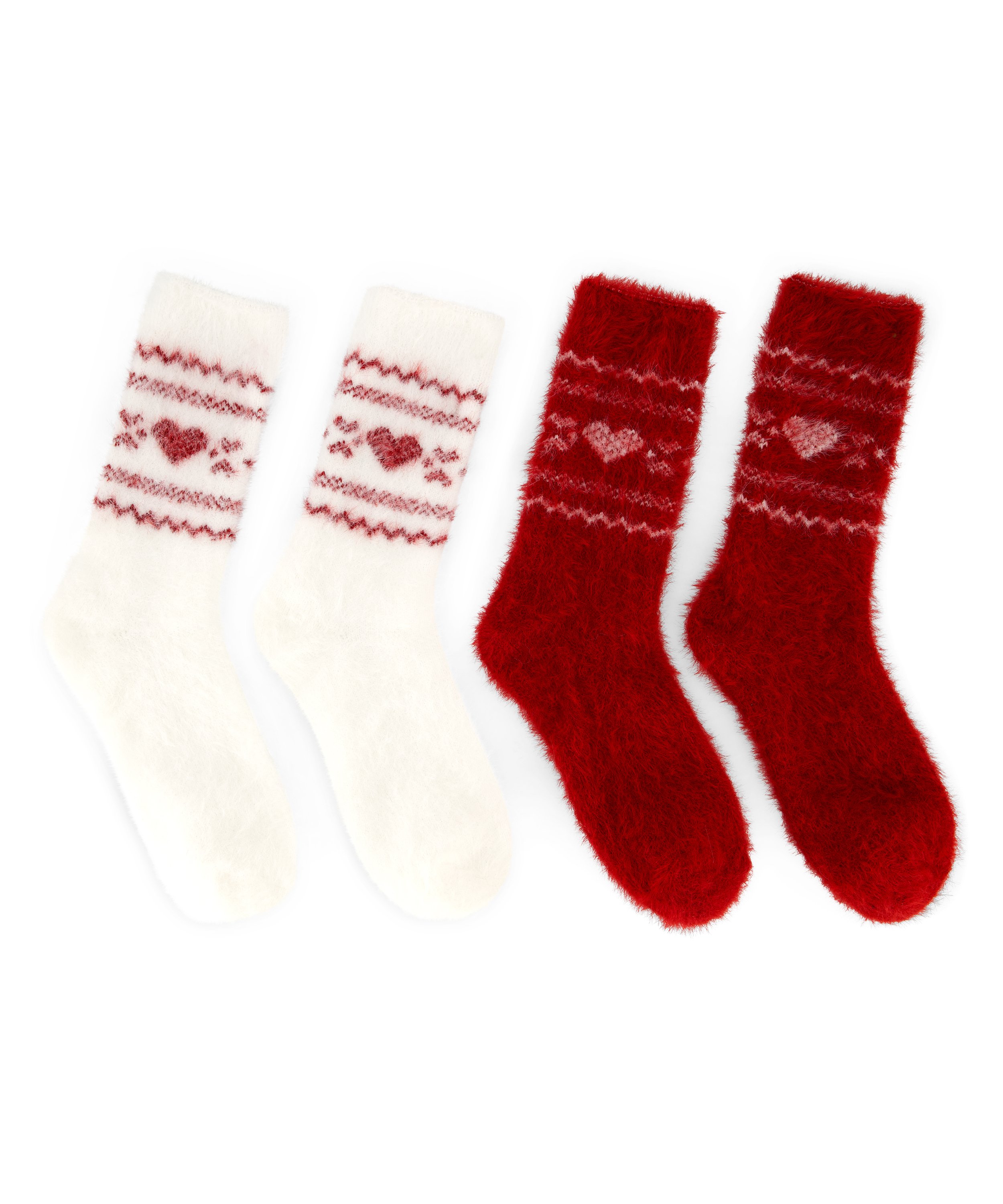 2 pairs of socks Cosy, Red, main