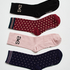 Gift box of 4 pairs of socks, Pink