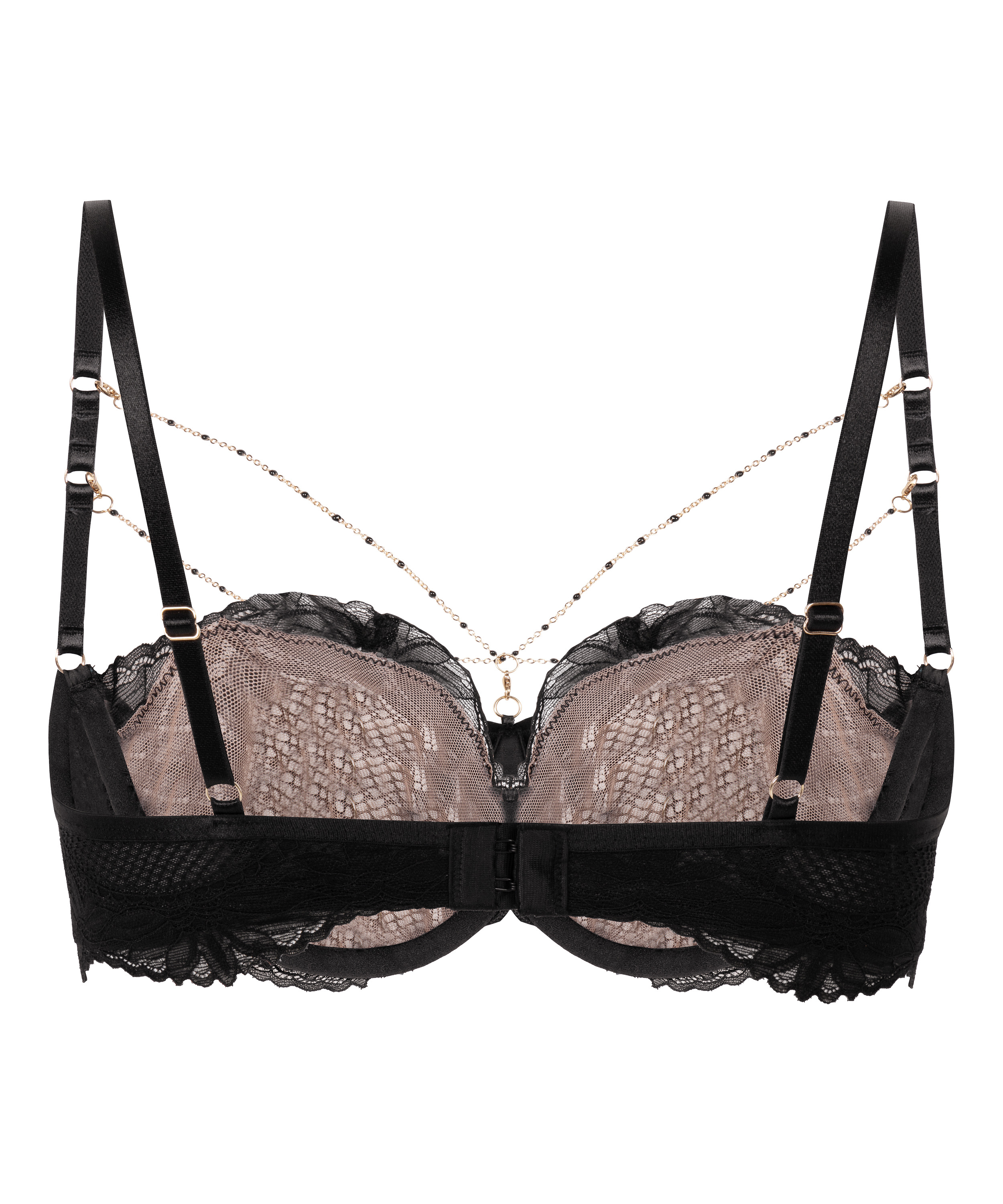 Half-Padded Cup Underwired Bra Belladonna, Black, main