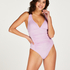 Shaping Scallop Swimsuit, Purple
