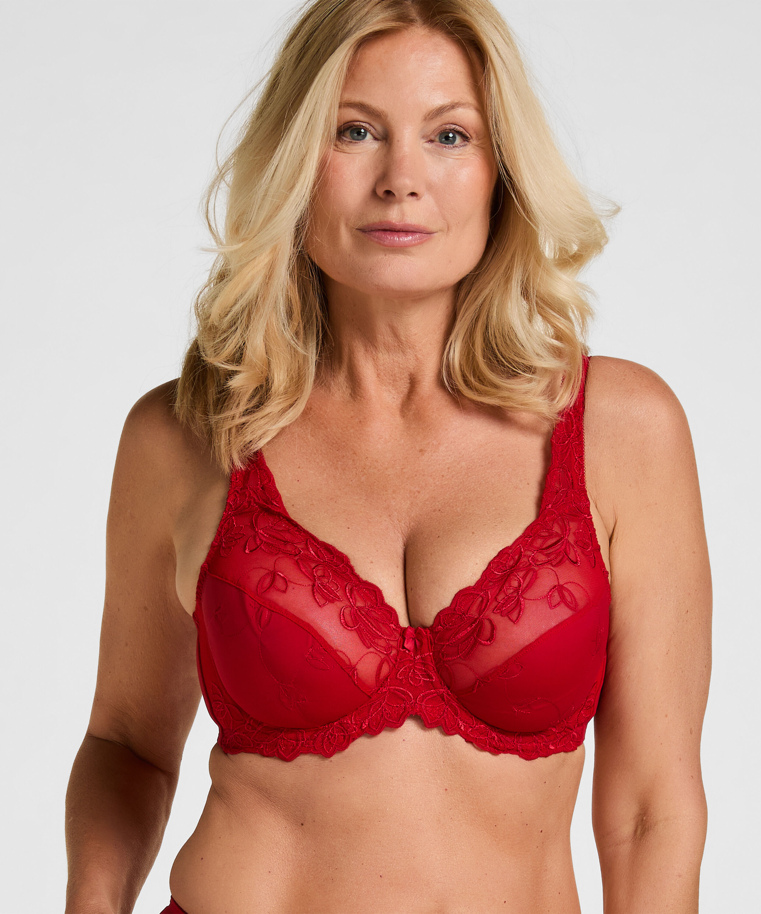 Diva Non-Padded Underwired Bra, Red Diva Non-Padded Underwired Bra, Red