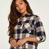 Boyfriend Check Nightshirt, Blue