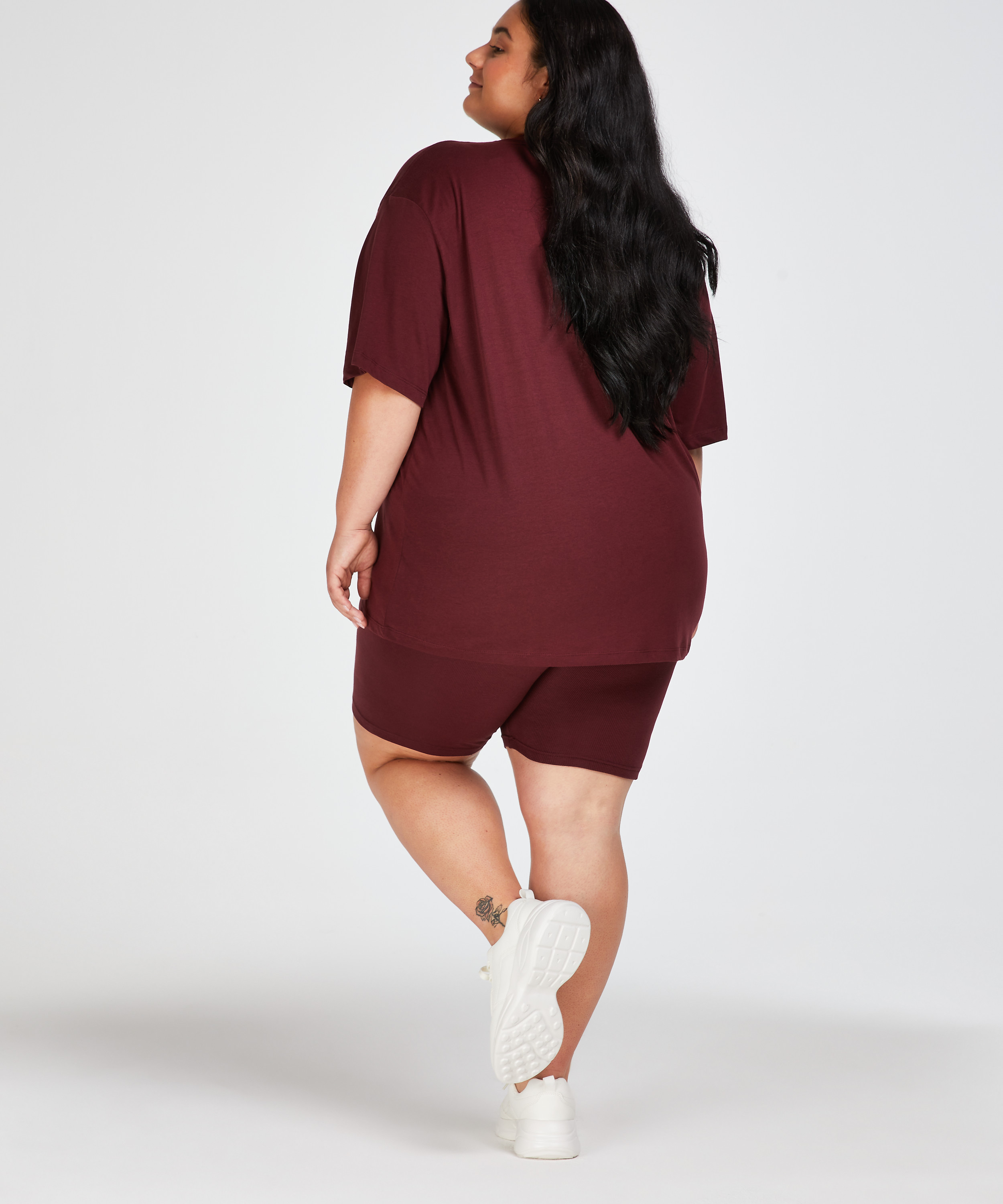 Biker Short Pyjama Set, Red, main