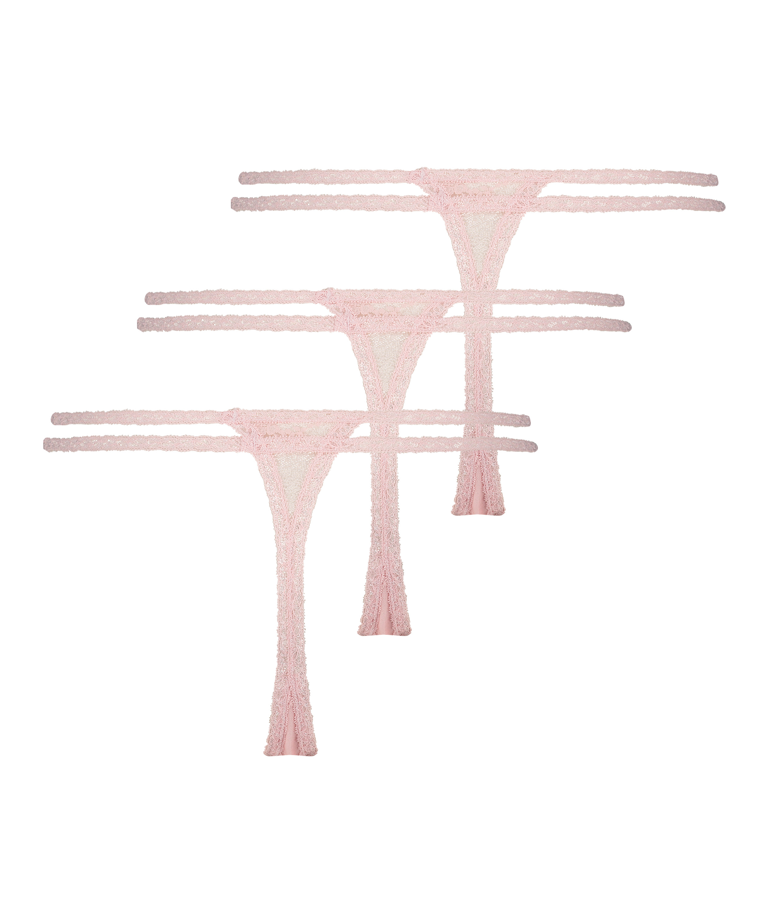 3-pack Thongs, Pink, main